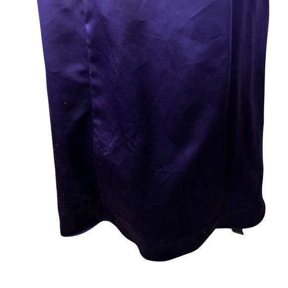 Roberta Dark Purple Womens Vintage Lace Satin Keyhole Formal Dress 90s Y2K 5/ 6 - Picture 7 of 16